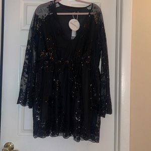 Sequin black dress
